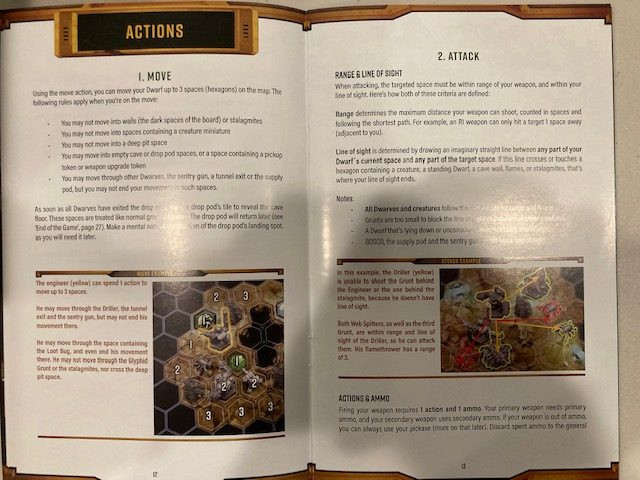 Deep Rock Galactic Board Game Rulebook Setup Page 2