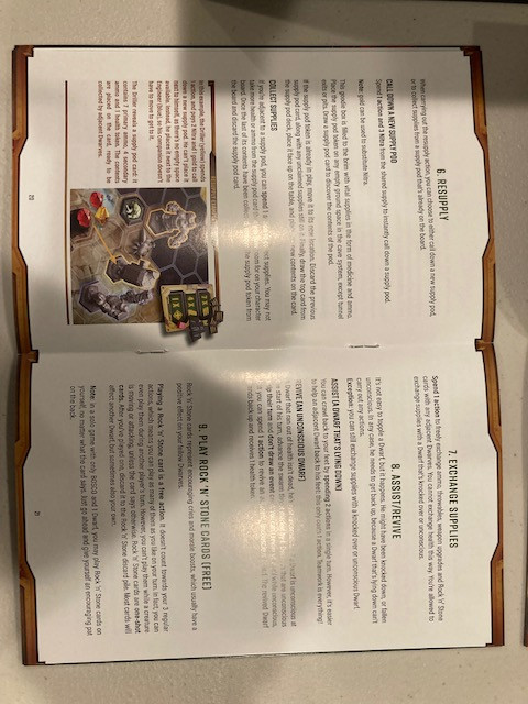 Deep Rock Galactic Board Game Rulebook Gameplay Page 1