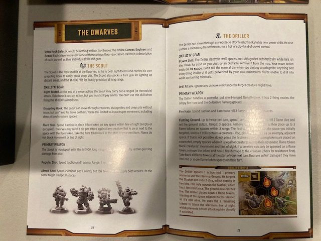 Deep Rock Galactic Board Game Rulebook Gameplay Page 3