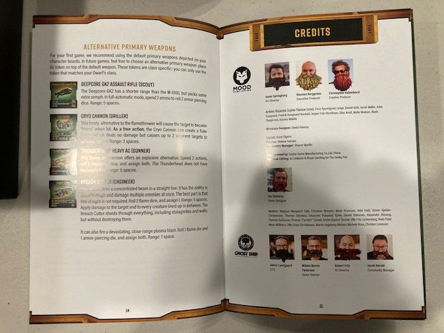 Deep Rock Galactic Board Game Rulebook Enemy Actions Page 1