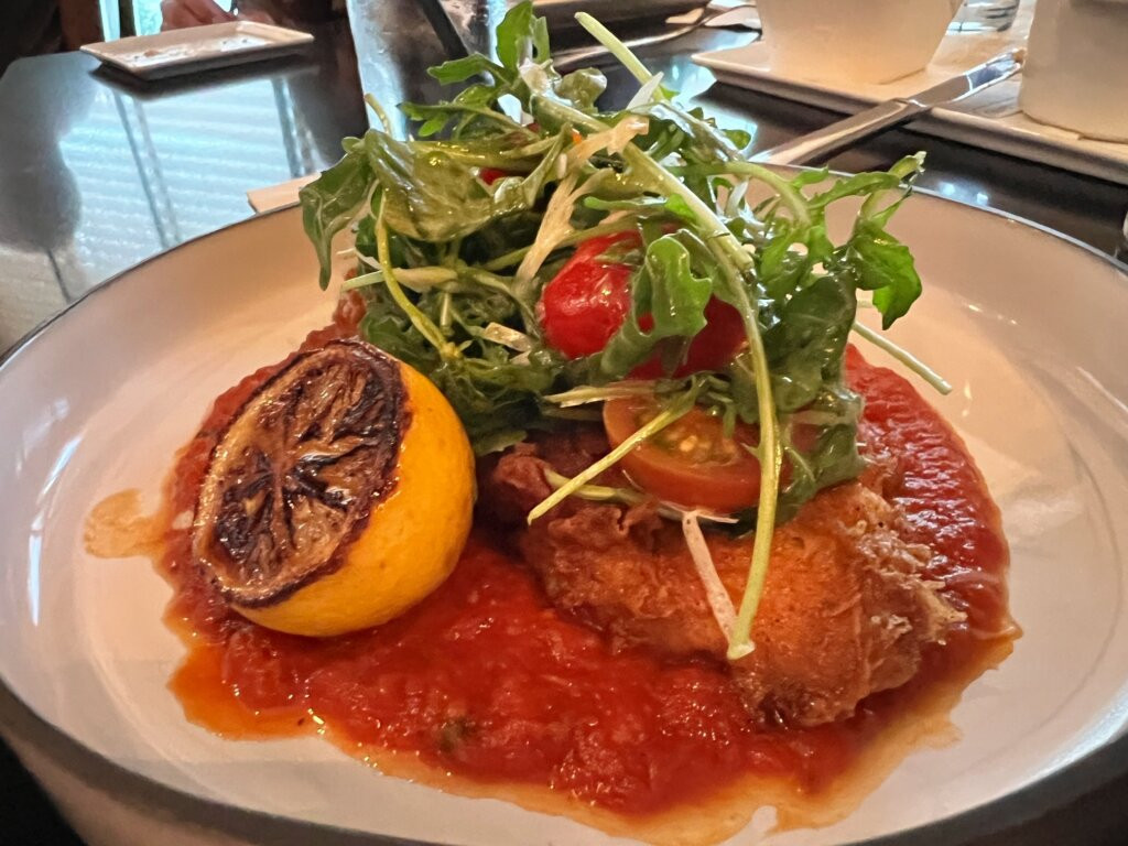 Fried chicken entree at Capital Bar &amp; Grill