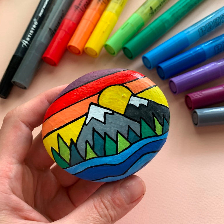 Mountain Rock Painting Ideas for Adventure Art