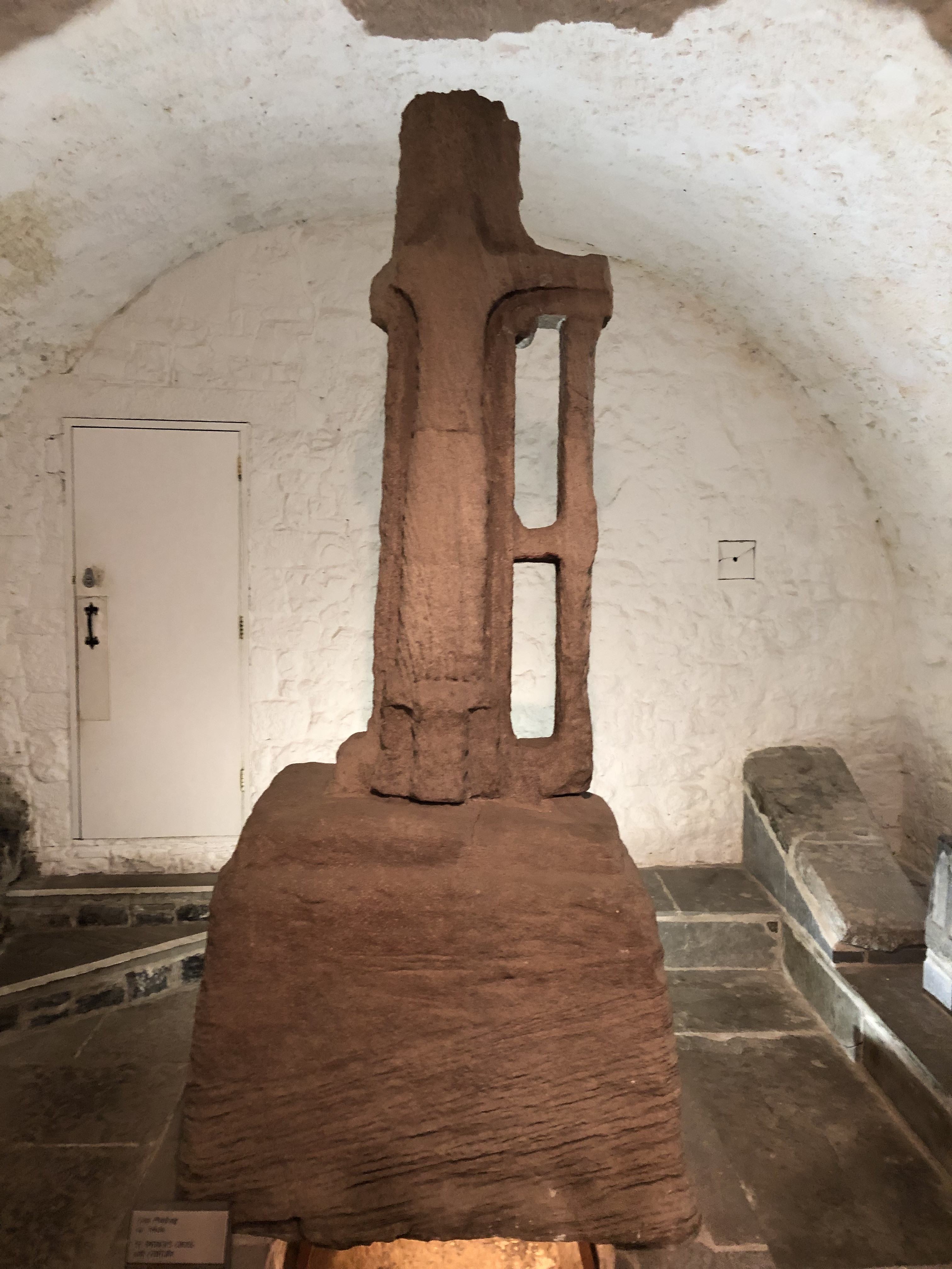 The original St. Patrick's Cross displayed inside the museum