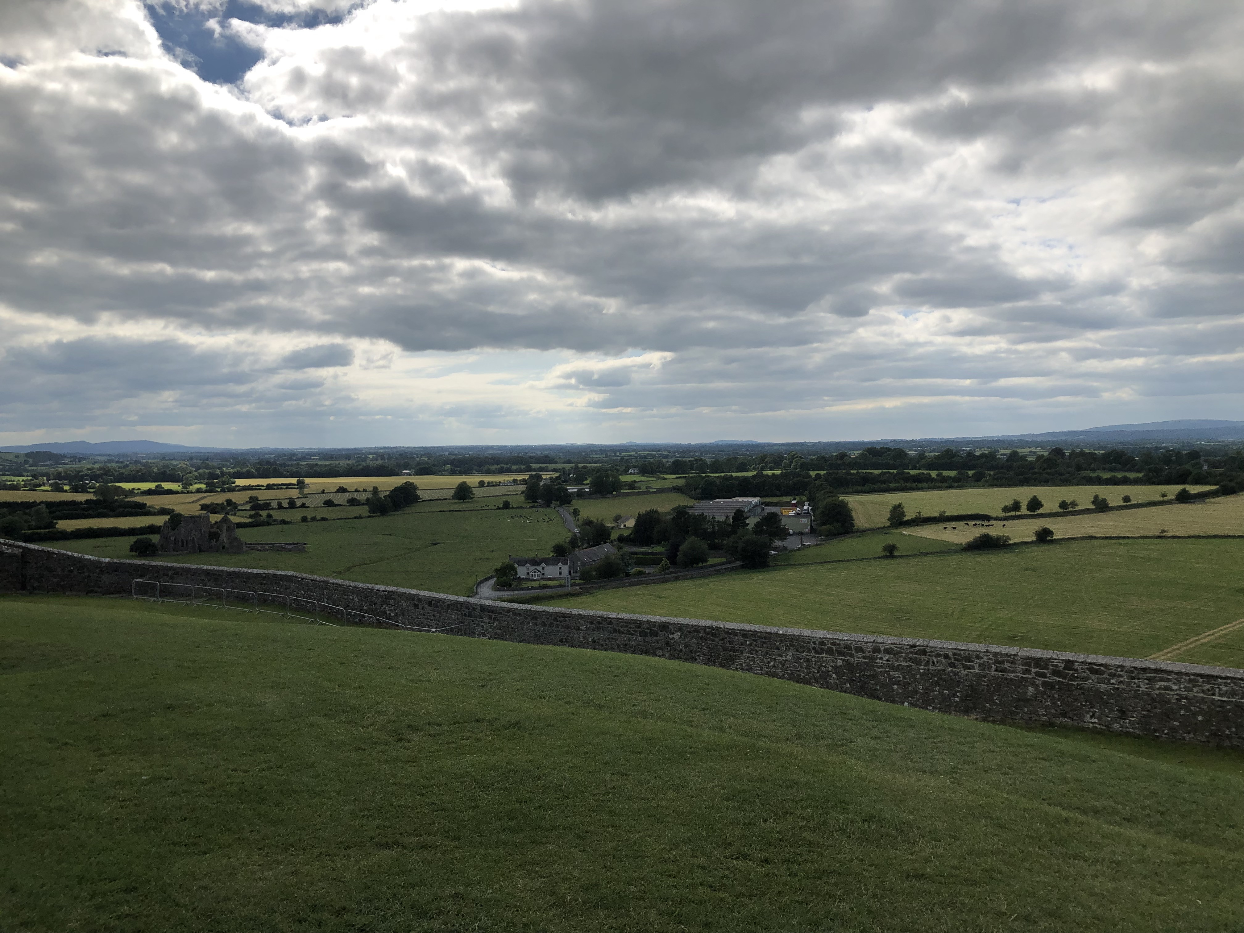 Scenic view of the rolling Irish countryside from the Rock of Cashel