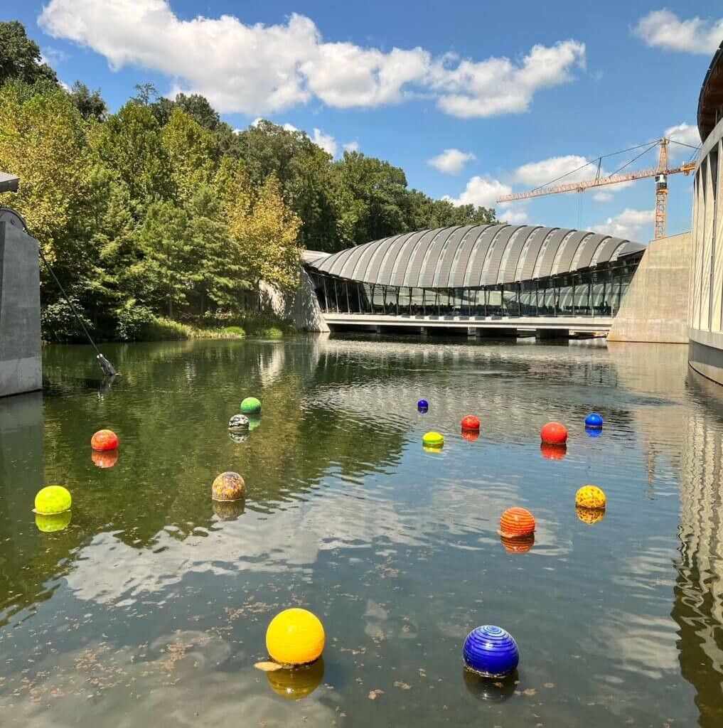 Modern art exhibit inside Crystal Bridges Museum