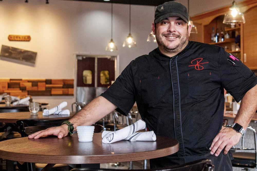 Chef Rob at Kounter Restaurant in Rock Hill SC, creating culinary delights