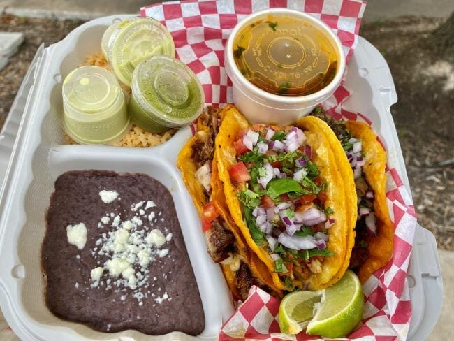 Close-up of Lili's California Burrito, a must-try food in Little Rock AR