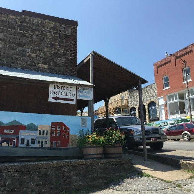 Main Street of Calico Rock with Historic Buildings