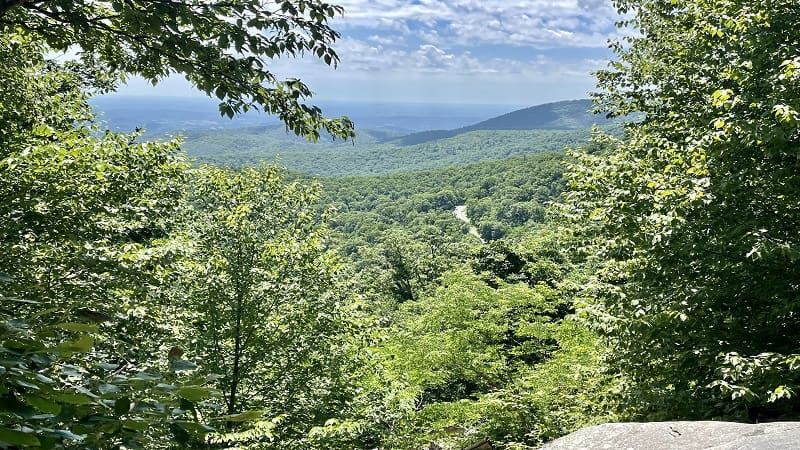 Skyline Drive Views from Appalachian Trail towards Marys Rock Hike