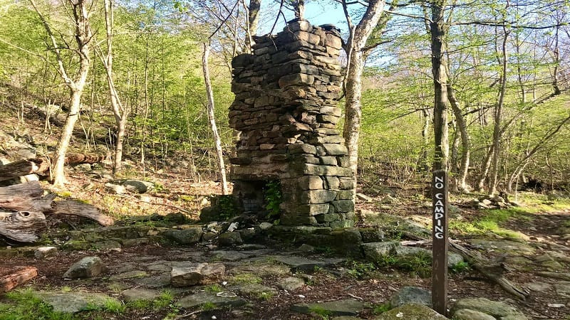 Historic Stone Chimney along Meadow Spring Trail to Marys Rock