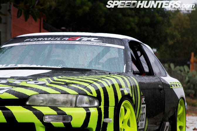 Matt Field's Nissan S14 ready for Formula D season, showcasing new livery and Nitto tires