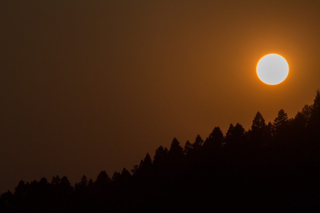 A vibrant sunset viewed from the Frog Rock overlook.