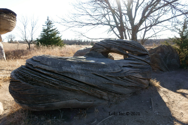 Vast panoramic view from Mushroom Rock State Park, Kansas