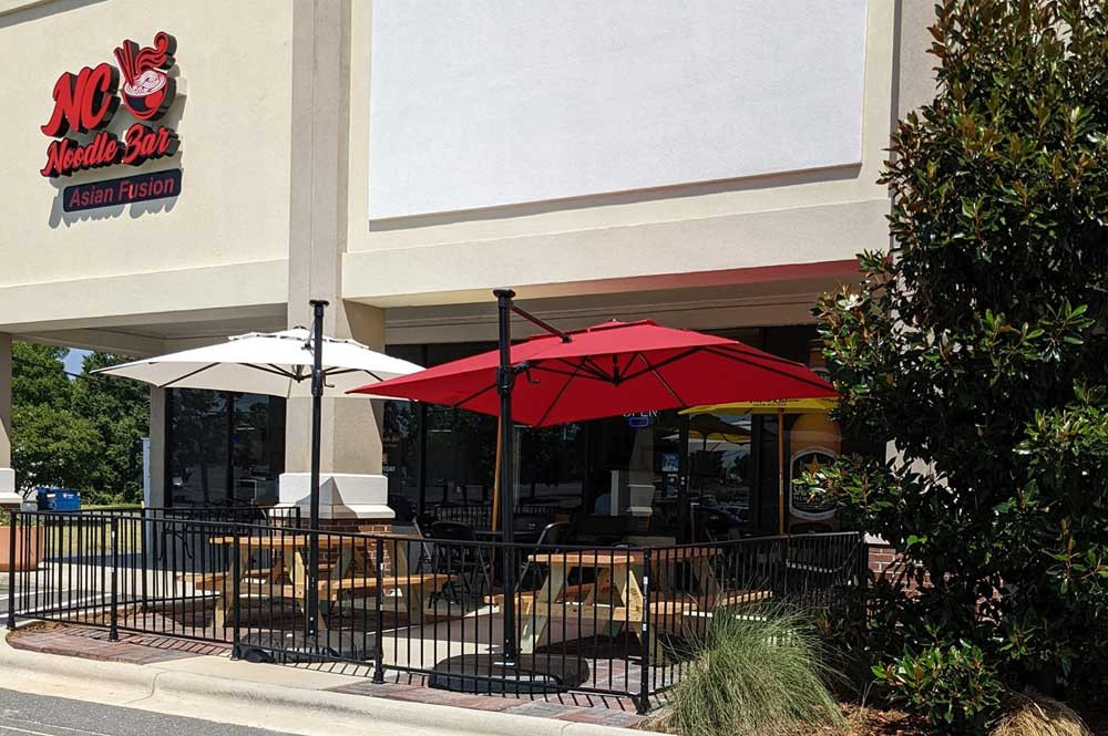 Interior of NC Noodle Bar Rock Hill SC, offering a clean and casual dining space