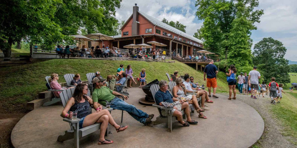 Inside the Bold Rock Cidery Barn in Nellysford, Virginia