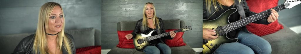 Screenshots from Nita Strauss's Rock Guitar Fundamentals