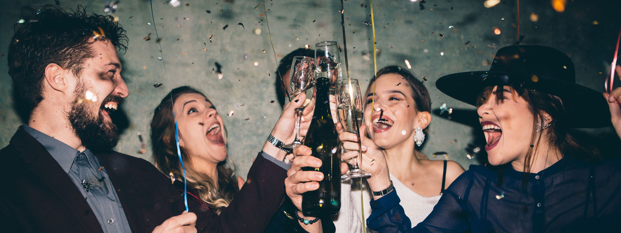 A group of friends celebrating with a VIP package at the Hard Rock Hotel San Diego.