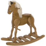 Amish Oak Wood Medium Rocking Horse