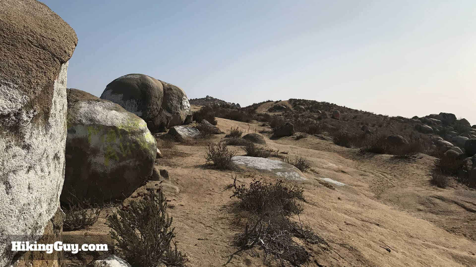 Ridge Trail Beyond Pumpkin Rock: Extend your hike by following the ridge trail past Pumpkin Rock for further exploration and scenic views in Norco Hills.