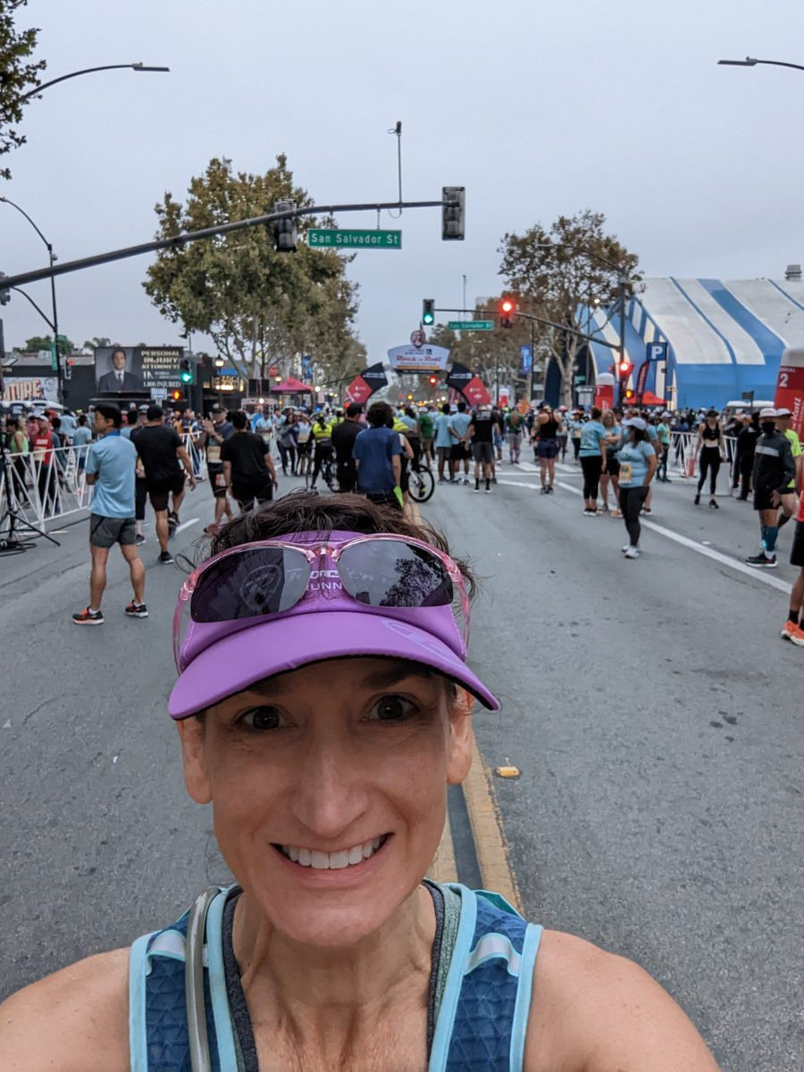 Runner Ronda Munoz participates in the San Jose Rock n Roll Half Marathon, showcasing the energy and spirit of the event.