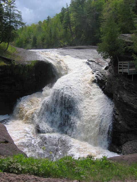 Rainbow Falls at Black River Harbor Scenic Recreation Area