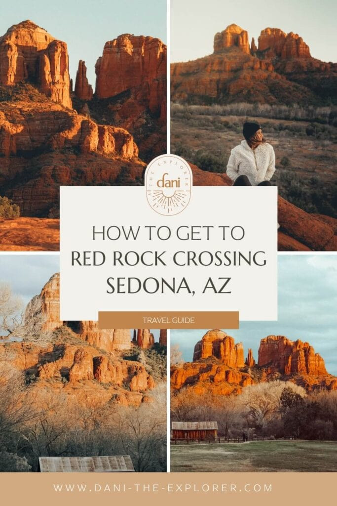 A picturesque view of Red Rock Crossing in Sedona, Arizona, showcasing the vibrant red rocks and lush greenery.