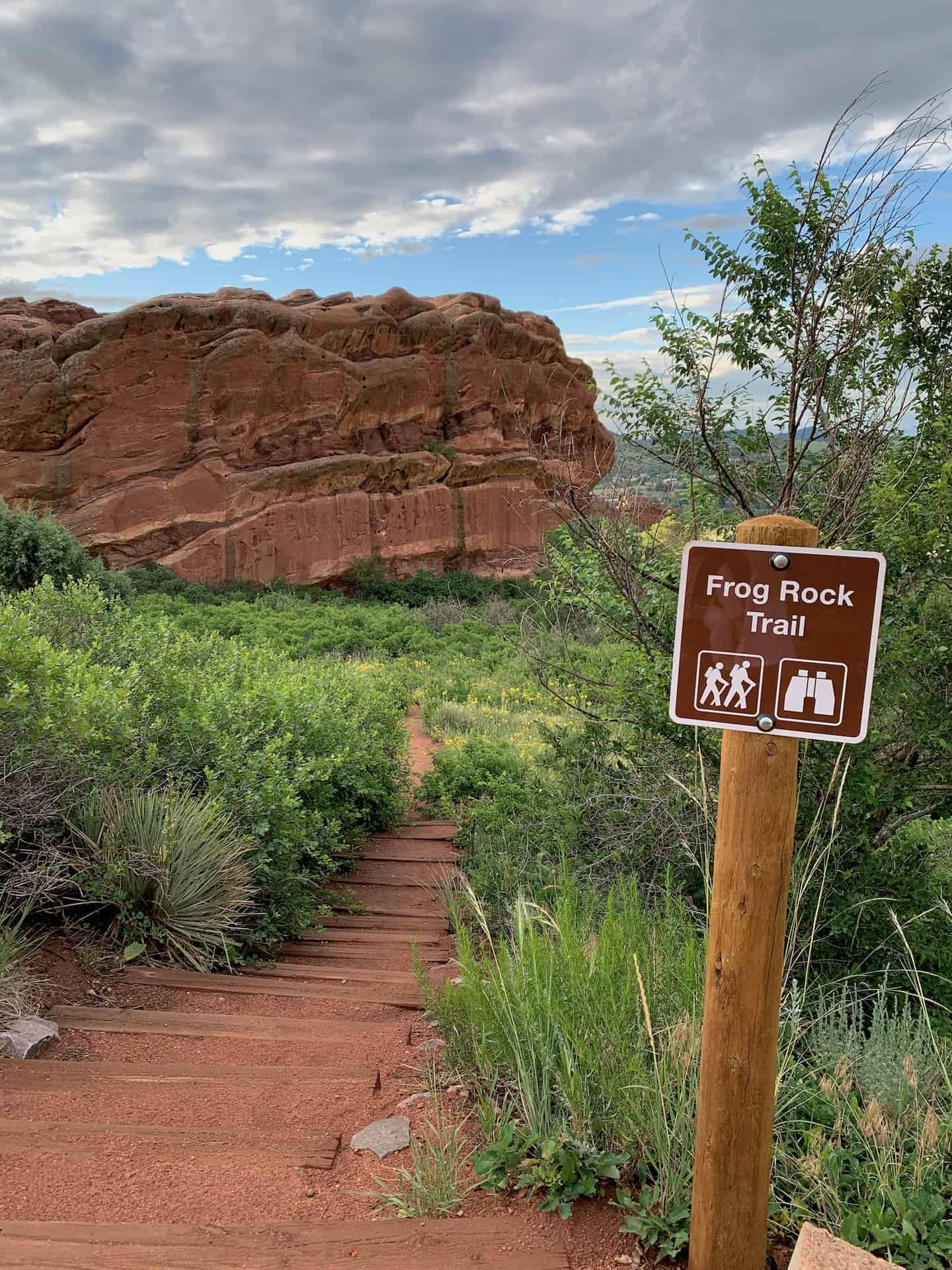 Panoramic vista from the Trading Post Trail overlooking Red Rocks Park