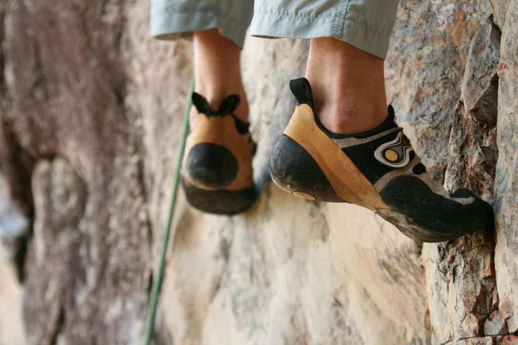 Climbing shoes, specialized footwear for enhanced grip