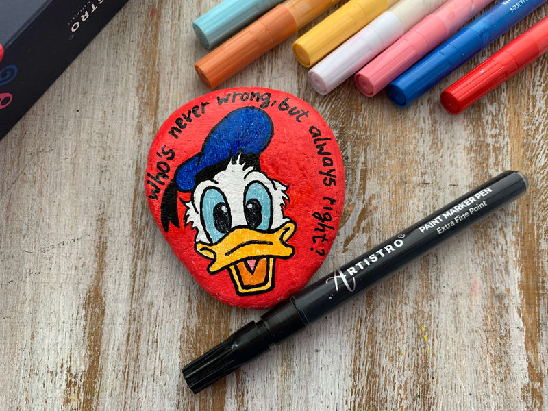 Donald Duck Rock Painting Ideas for Disney Art