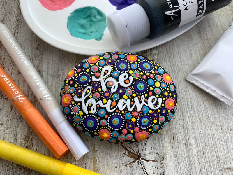 Courage and Bravery Rock Painting Ideas