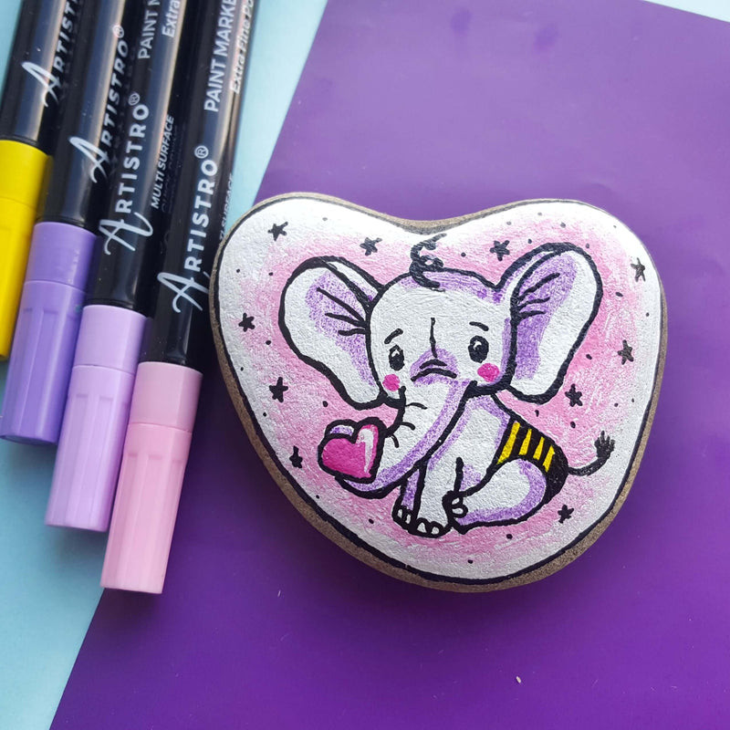 Elephant Rock Painting Ideas for Animal Lovers