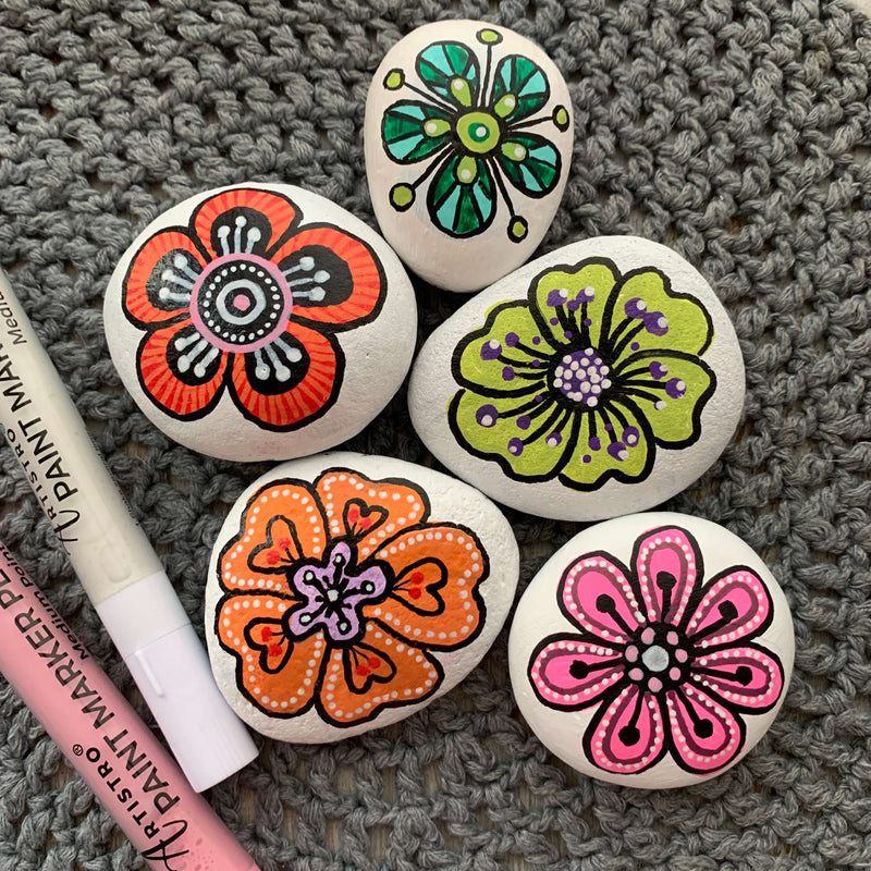 Blooming Garden Rock Painting Ideas for Year-Round Flowers