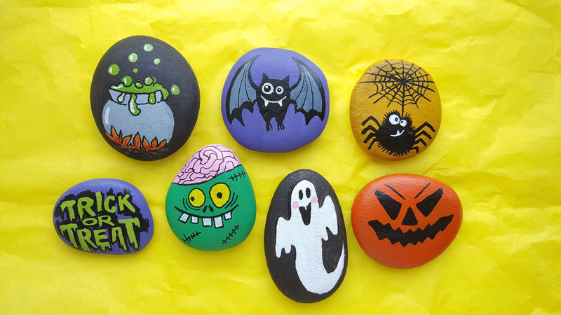 Funny Monster Rock Painting Ideas for Halloween Fun