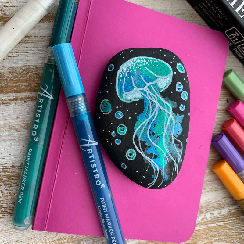 Jellyfish Kindness Rock Painting Ideas for Unique Designs