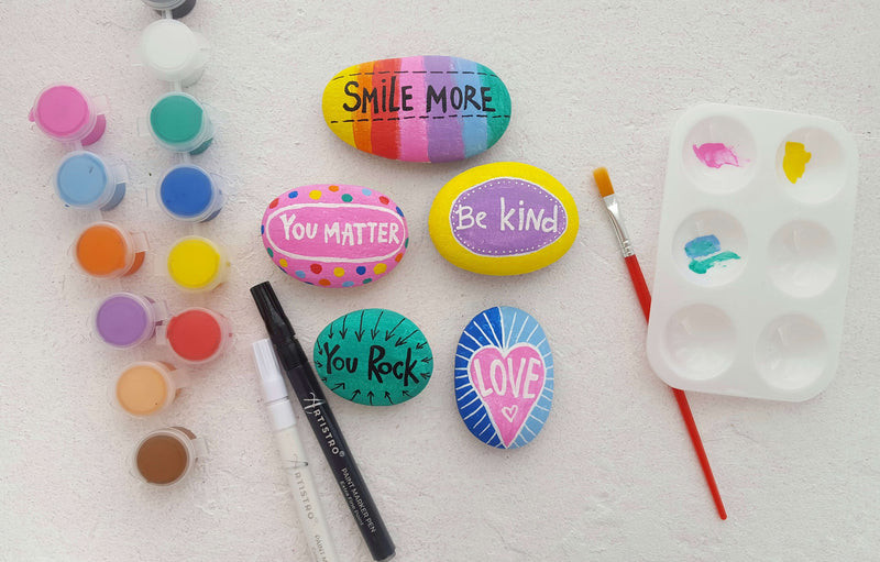 Rainbow Kindness Rock Painting Ideas for Colorful Sharing