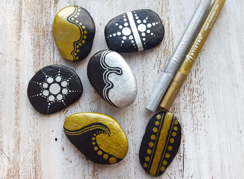 Yin and Yang Mandala Rock Painting Ideas for Harmony