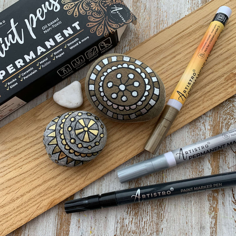 Wood Magic Mandala Rock Painting Ideas with Natural Elements