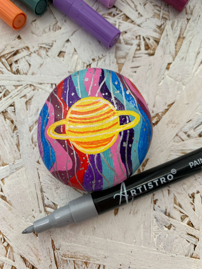 Planet Rock Painting Ideas for Astronomy Art