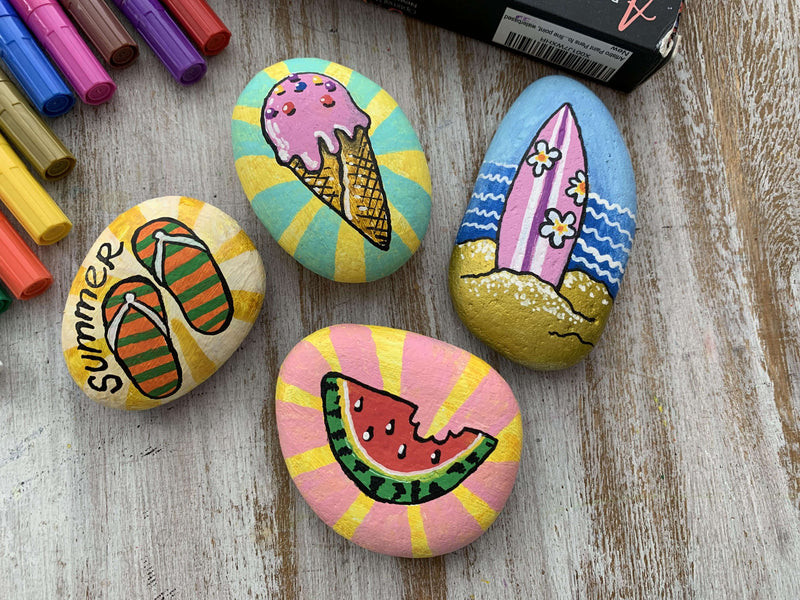 Seaside Vacation Rock Painting Ideas for Beach Lovers