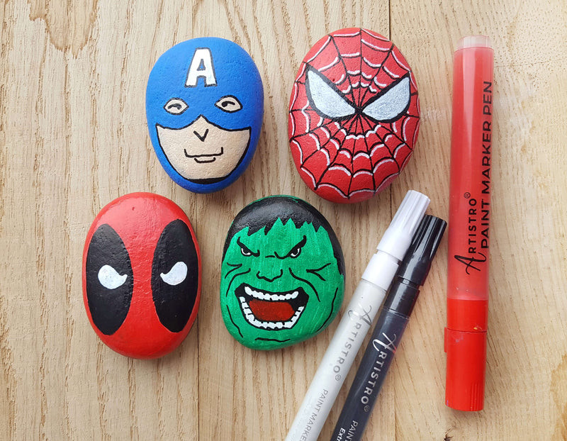 Marvel Infinity Stones Rock Painting Ideas for Superhero Art