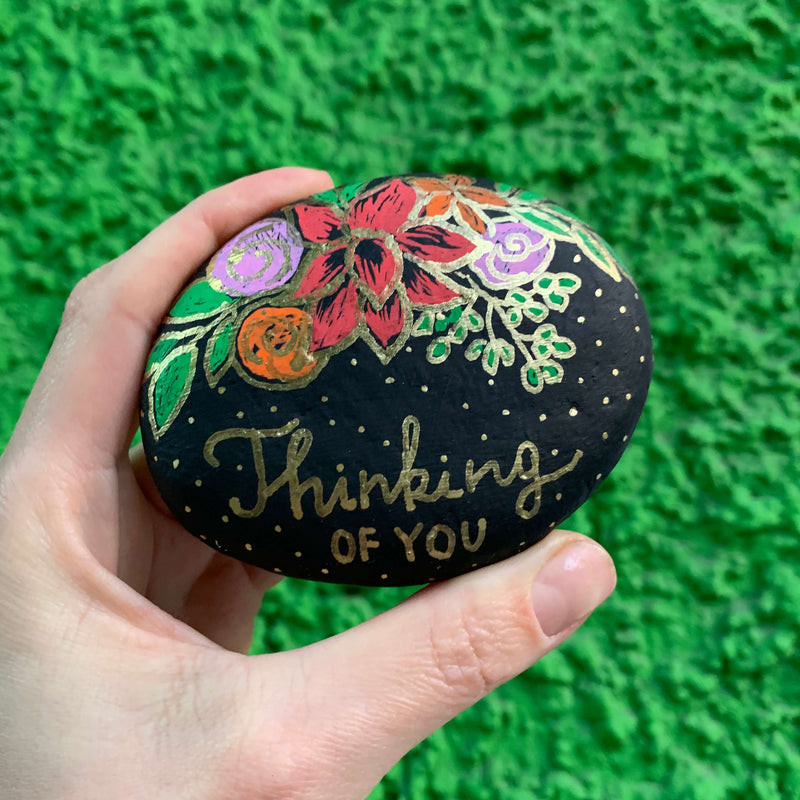 Thinking of You Rock Painting Ideas