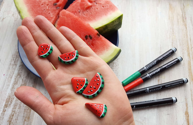 Watermelon Rock Painting Ideas for Summer Treats