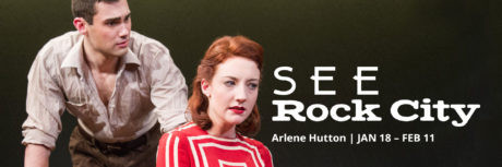 See Rock City play banner at Washington Stage Guild, Undercroft Theatre, highlighting show dates and ticket information.