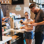 Richard Blais enjoys nitro cold brew coffee at Bird Rock Coffee Roasters Torrey Pines with his daughter.