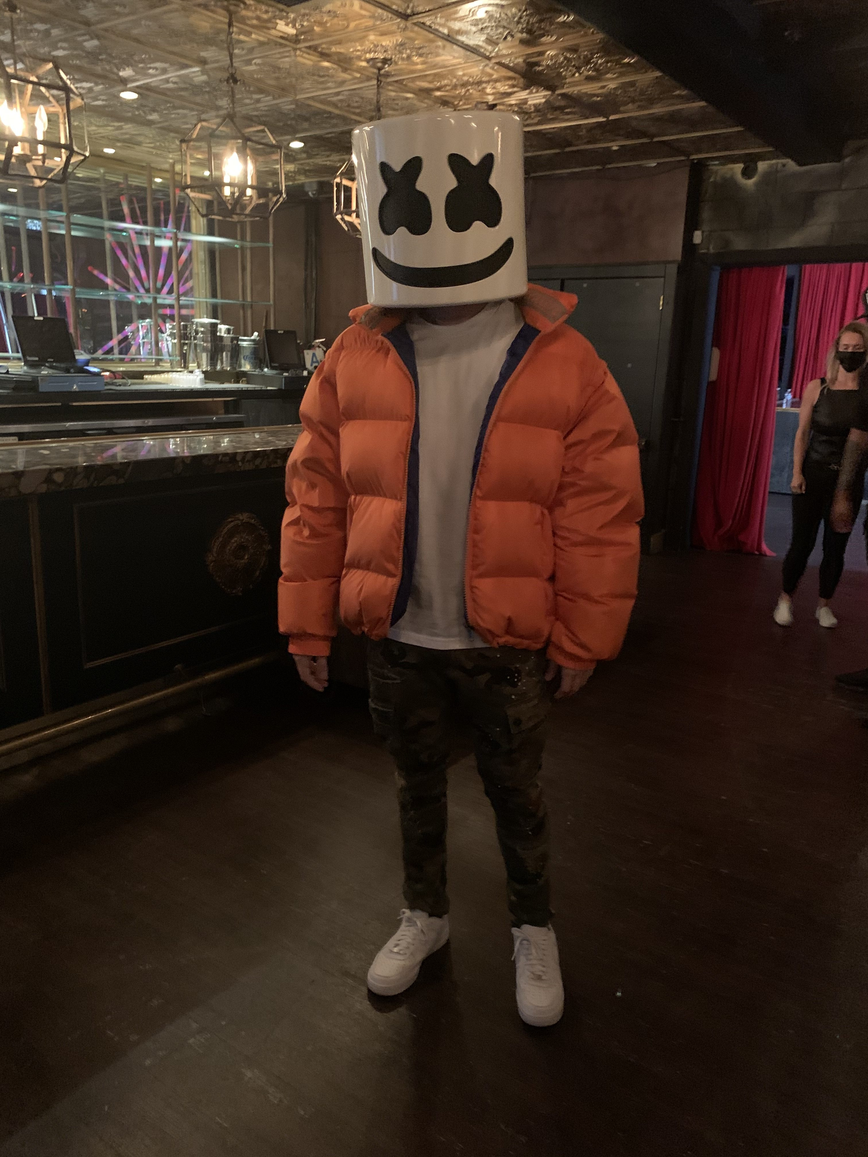 Marshmello on the set of Triller Fight Club