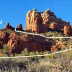 Snoopy Rock Sedona formation resembling the cartoon character Snoopy lying on his doghouse