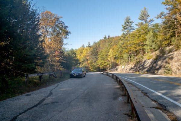 Split Rock Falls parking area alongside Route 9