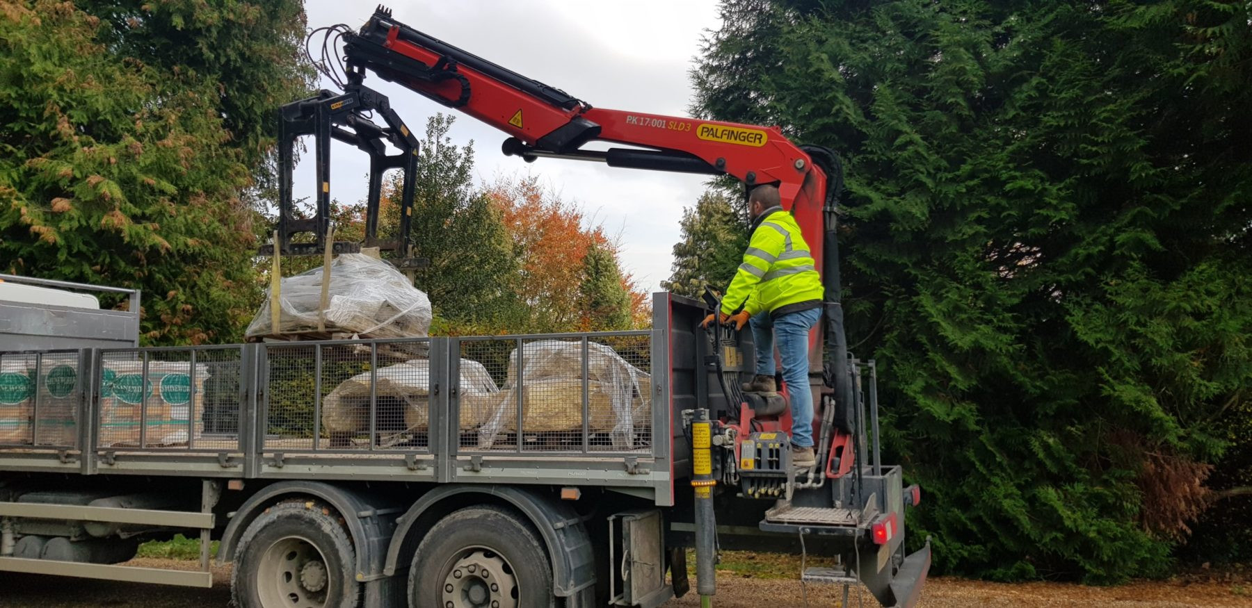 Stone delivery for the rock garden project