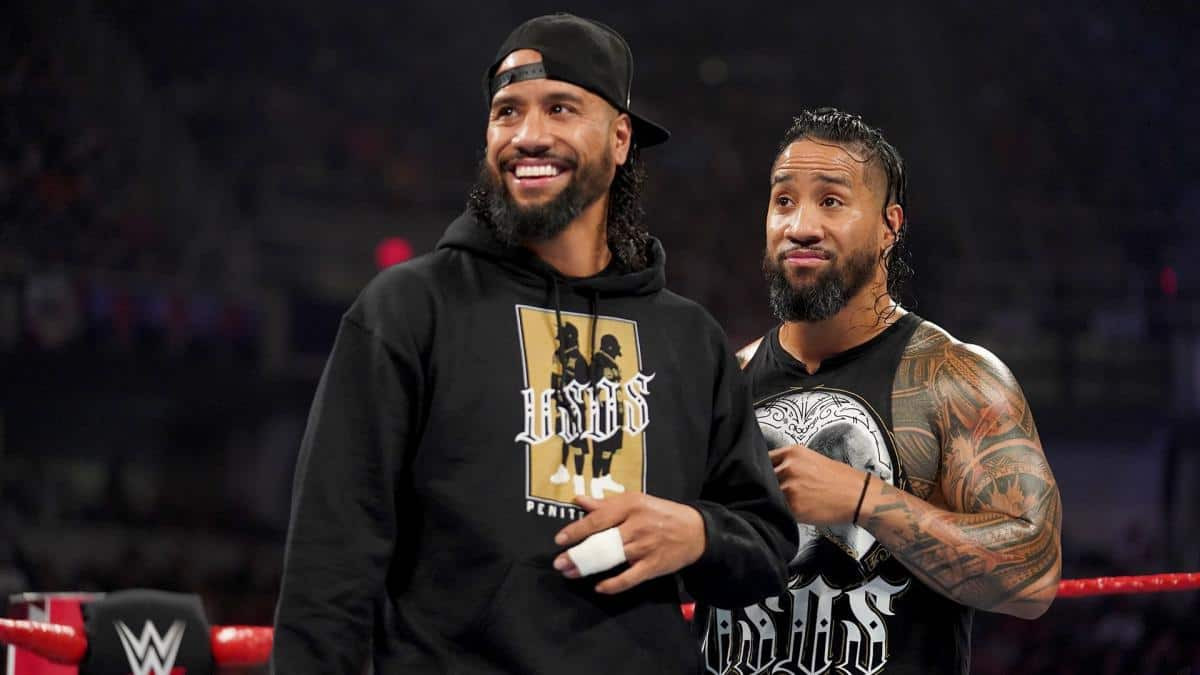 The Usos wrestling tag team Jimmy and Jey Uso in ring