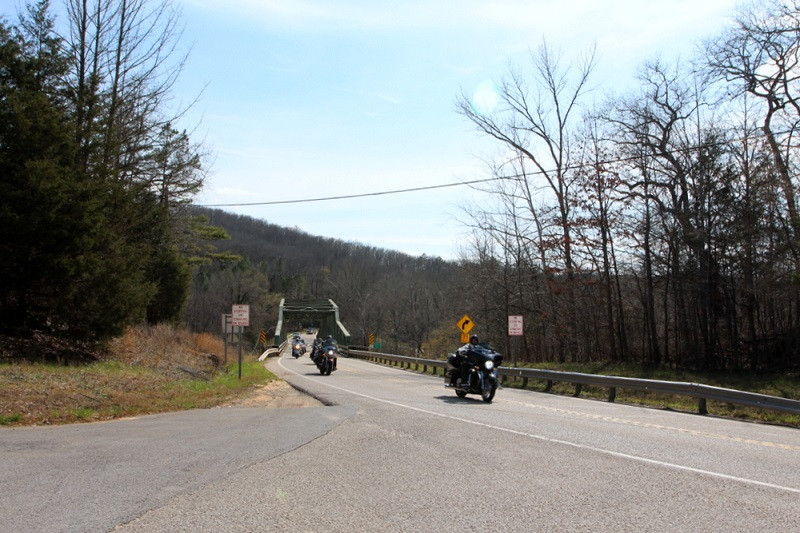 A whimsical bench along Arkansas Scenic Highway 7 invites travelers to take a break